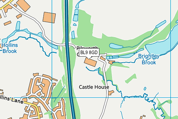 BL9 8GD map - OS VectorMap District (Ordnance Survey) BL9 8GD map - OS VectorMap District (Ordnance Survey)