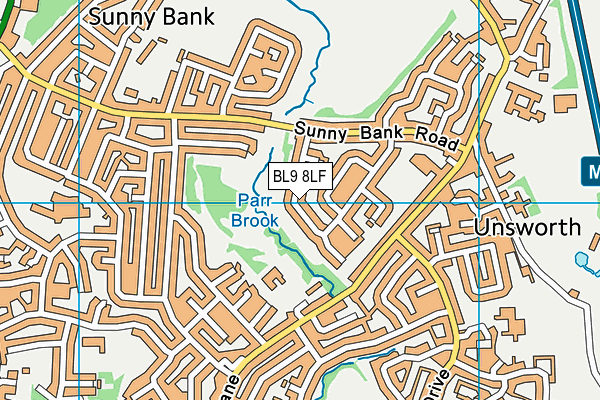 BL9 8LF map - OS VectorMap District (Ordnance Survey) BL9 8LF map - OS VectorMap District (Ordnance Survey)