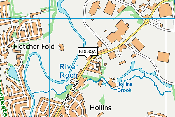 BL9 8QA map - OS VectorMap District (Ordnance Survey)