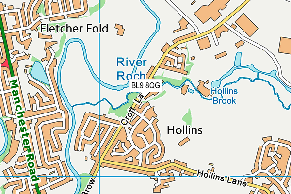 BL9 8QG map - OS VectorMap District (Ordnance Survey) BL9 8QG map - OS VectorMap District (Ordnance Survey)