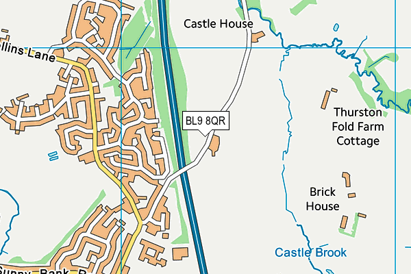BL9 8QR map - OS VectorMap District (Ordnance Survey) BL9 8QR map - OS VectorMap District (Ordnance Survey)