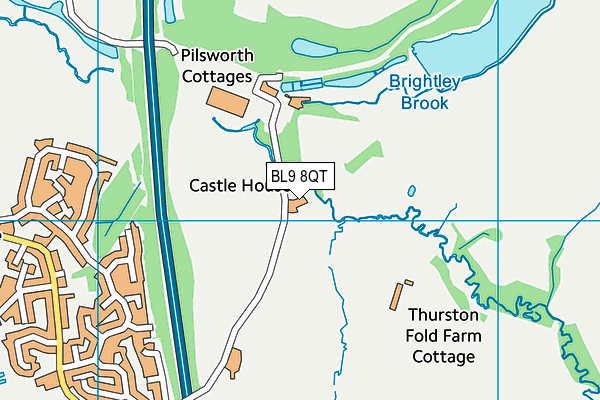 BL9 8QT map - OS VectorMap District (Ordnance Survey) BL9 8QT map - OS VectorMap District (Ordnance Survey)