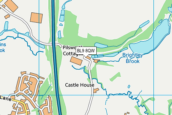 BL9 8QW map - OS VectorMap District (Ordnance Survey) BL9 8QW map - OS VectorMap District (Ordnance Survey)