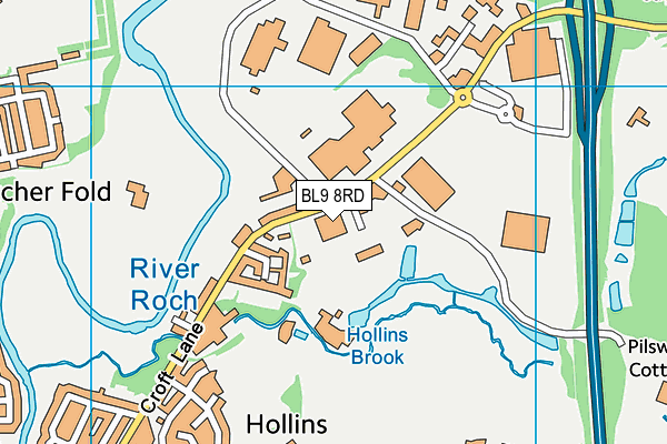 BL9 8RD map - OS VectorMap District (Ordnance Survey) BL9 8RD map - OS VectorMap District (Ordnance Survey)