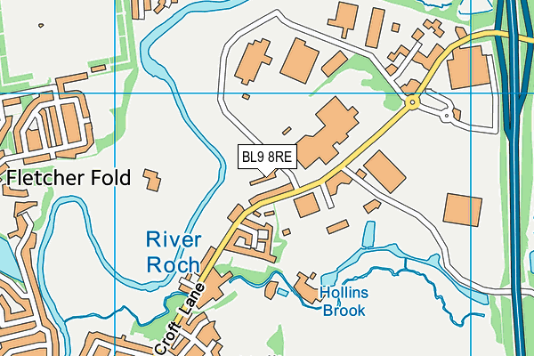 BL9 8RE map - OS VectorMap District (Ordnance Survey) BL9 8RE map - OS VectorMap District (Ordnance Survey)