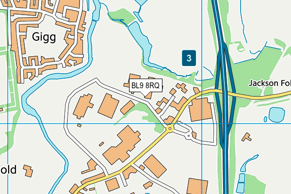 BL9 8RQ map - OS VectorMap District (Ordnance Survey) BL9 8RQ map - OS VectorMap District (Ordnance Survey)