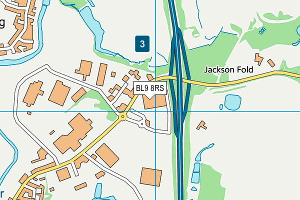 BL9 8RS map - OS VectorMap District (Ordnance Survey) BL9 8RS map - OS VectorMap District (Ordnance Survey)