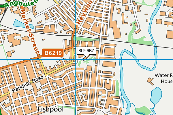 BL9 9BZ map - OS VectorMap District (Ordnance Survey) BL9 9BZ map - OS VectorMap District (Ordnance Survey)