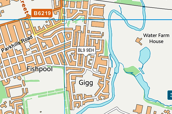 BL9 9EH map - OS VectorMap District (Ordnance Survey) BL9 9EH map - OS VectorMap District (Ordnance Survey)