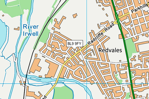 BL9 9FY map - OS VectorMap District (Ordnance Survey)