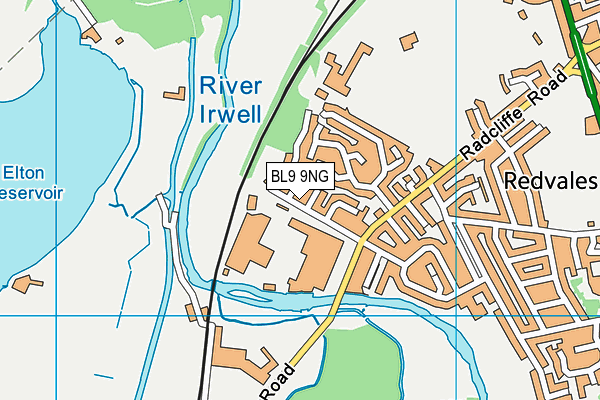 BL9 9NG map - OS VectorMap District (Ordnance Survey) BL9 9NG map - OS VectorMap District (Ordnance Survey)