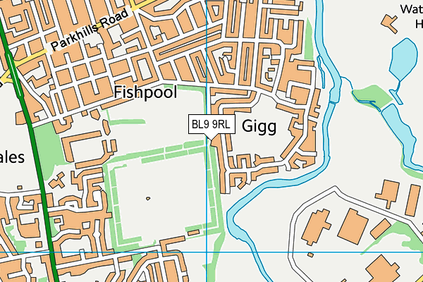 BL9 9RL map - OS VectorMap District (Ordnance Survey)
