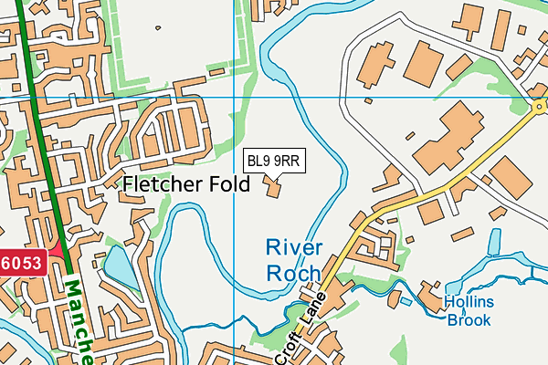 BL9 9RR map - OS VectorMap District (Ordnance Survey)