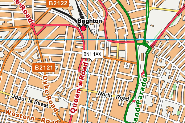 BN1 1AX map - OS VectorMap District (Ordnance Survey) BN1 1AX map - OS VectorMap District (Ordnance Survey)