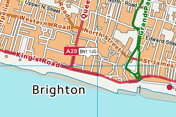 BN1 1JG map - OS VectorMap District (Ordnance Survey)