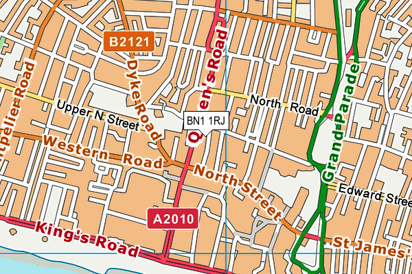 BN1 1RJ map - OS VectorMap District (Ordnance Survey)