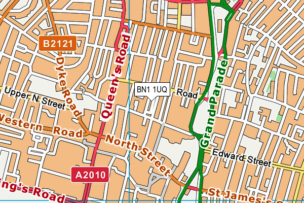 BN1 1UQ map - OS VectorMap District (Ordnance Survey)