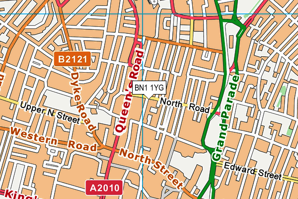 BN1 1YG map - OS VectorMap District (Ordnance Survey) BN1 1YG map - OS VectorMap District (Ordnance Survey)