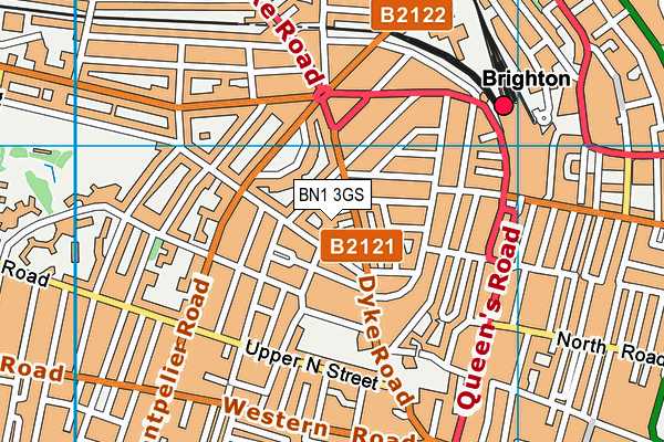 BN1 3GS map - OS VectorMap District (Ordnance Survey) BN1 3GS map - OS VectorMap District (Ordnance Survey)