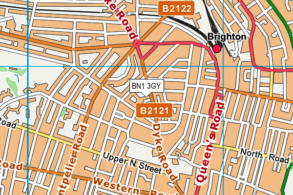 BN1 3GY map - OS VectorMap District (Ordnance Survey) BN1 3GY map - OS VectorMap District (Ordnance Survey)