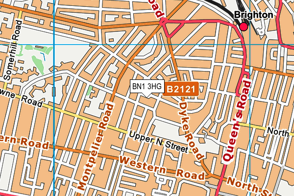 BN1 3HG map - OS VectorMap District (Ordnance Survey) BN1 3HG map - OS VectorMap District (Ordnance Survey)