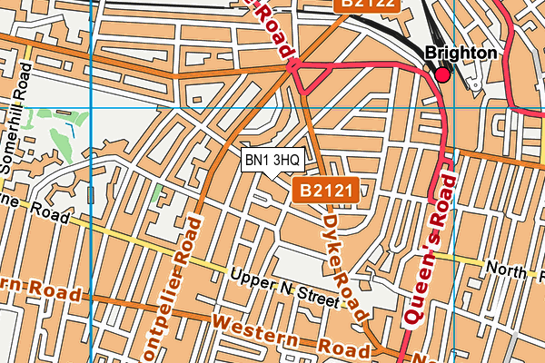 BN1 3HQ map - OS VectorMap District (Ordnance Survey) BN1 3HQ map - OS VectorMap District (Ordnance Survey)