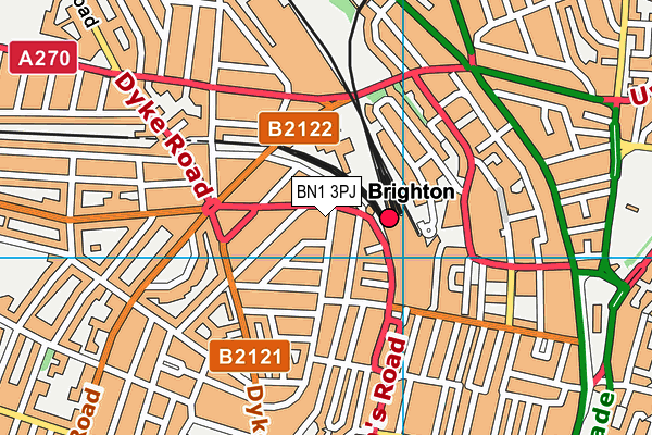 BN1 3PJ map - OS VectorMap District (Ordnance Survey) BN1 3PJ map - OS VectorMap District (Ordnance Survey)