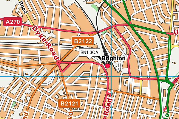 BN1 3QA map - OS VectorMap District (Ordnance Survey) BN1 3QA map - OS VectorMap District (Ordnance Survey)