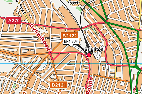 BN1 3UF map - OS VectorMap District (Ordnance Survey) BN1 3UF map - OS VectorMap District (Ordnance Survey)