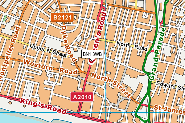 BN1 3WB map - OS VectorMap District (Ordnance Survey)