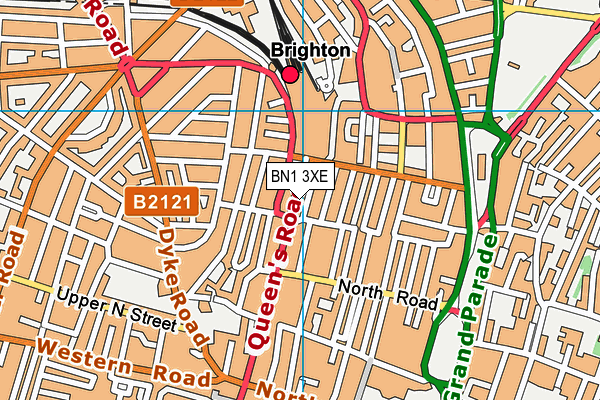 BN1 3XE map - OS VectorMap District (Ordnance Survey) BN1 3XE map - OS VectorMap District (Ordnance Survey)