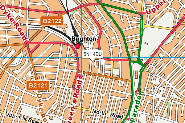BN1 4DU map - OS VectorMap District (Ordnance Survey) BN1 4DU map - OS VectorMap District (Ordnance Survey)