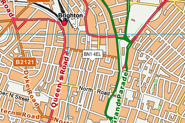 BN1 4EL map - OS VectorMap District (Ordnance Survey)