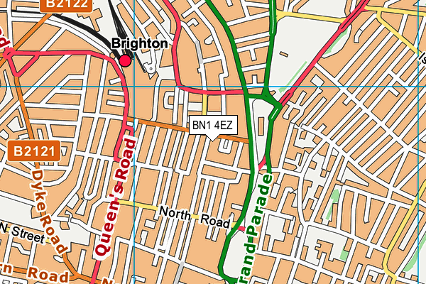 BN1 4EZ map - OS VectorMap District (Ordnance Survey)