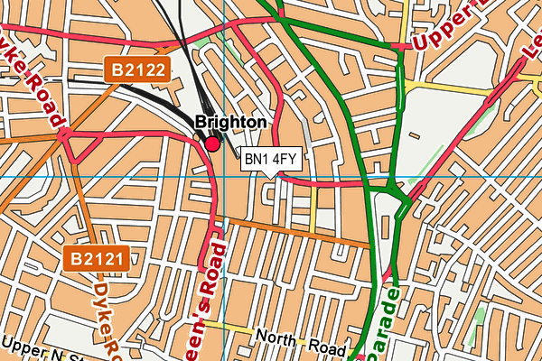 BN1 4FY map - OS VectorMap District (Ordnance Survey) BN1 4FY map - OS VectorMap District (Ordnance Survey)