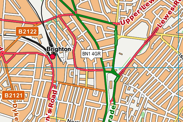 BN1 4GR map - OS VectorMap District (Ordnance Survey) BN1 4GR map - OS VectorMap District (Ordnance Survey)