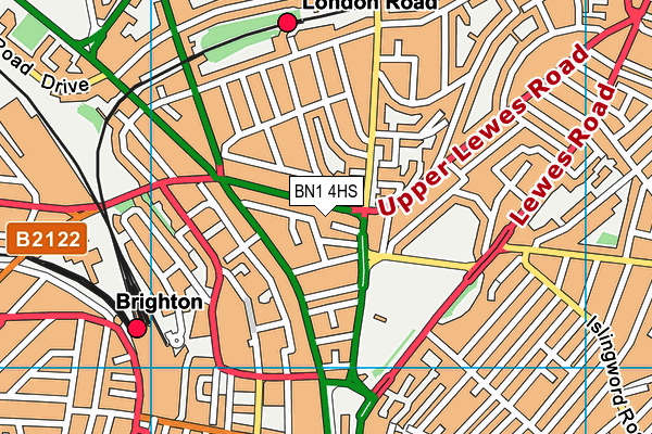 BN1 4HS map - OS VectorMap District (Ordnance Survey) BN1 4HS map - OS VectorMap District (Ordnance Survey)