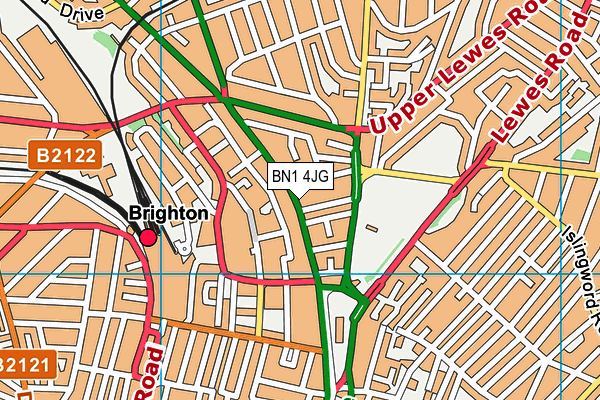 BN1 4JG map - OS VectorMap District (Ordnance Survey) BN1 4JG map - OS VectorMap District (Ordnance Survey)