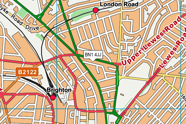 BN1 4JJ map - OS VectorMap District (Ordnance Survey) BN1 4JJ map - OS VectorMap District (Ordnance Survey)