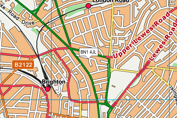BN1 4JL map - OS VectorMap District (Ordnance Survey) BN1 4JL map - OS VectorMap District (Ordnance Survey)