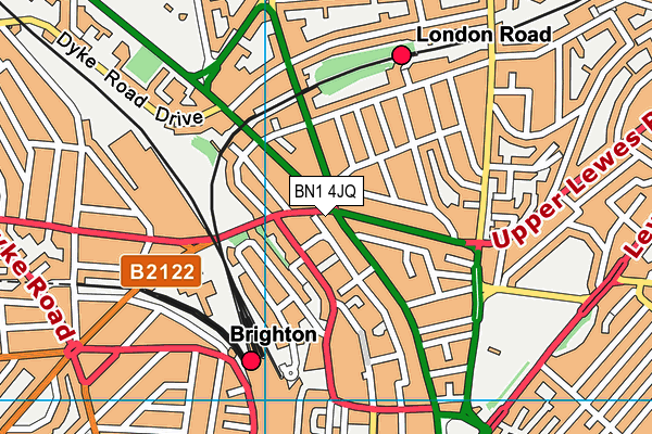 BN1 4JQ map - OS VectorMap District (Ordnance Survey) BN1 4JQ map - OS VectorMap District (Ordnance Survey)