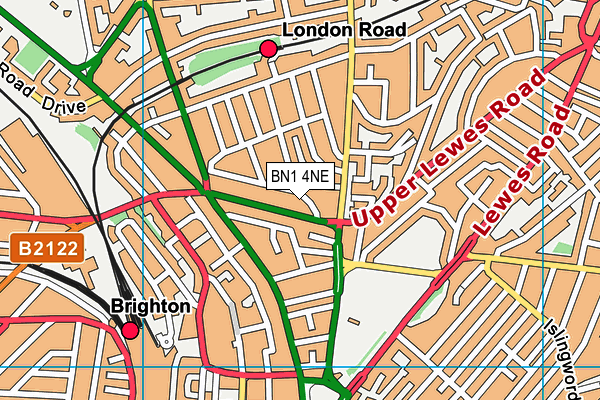 BN1 4NE map - OS VectorMap District (Ordnance Survey) BN1 4NE map - OS VectorMap District (Ordnance Survey)