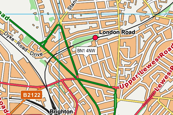 BN1 4NW map - OS VectorMap District (Ordnance Survey) BN1 4NW map - OS VectorMap District (Ordnance Survey)
