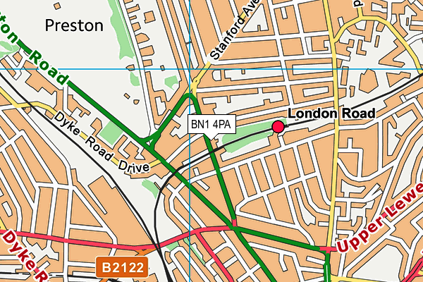 BN1 4PA map - OS VectorMap District (Ordnance Survey) BN1 4PA map - OS VectorMap District (Ordnance Survey)