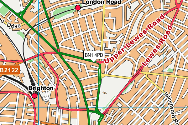 BN1 4PD map - OS VectorMap District (Ordnance Survey) BN1 4PD map - OS VectorMap District (Ordnance Survey)