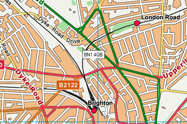 BN1 4QB map - OS VectorMap District (Ordnance Survey) BN1 4QB map - OS VectorMap District (Ordnance Survey)