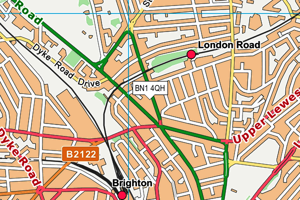 BN1 4QH map - OS VectorMap District (Ordnance Survey) BN1 4QH map - OS VectorMap District (Ordnance Survey)