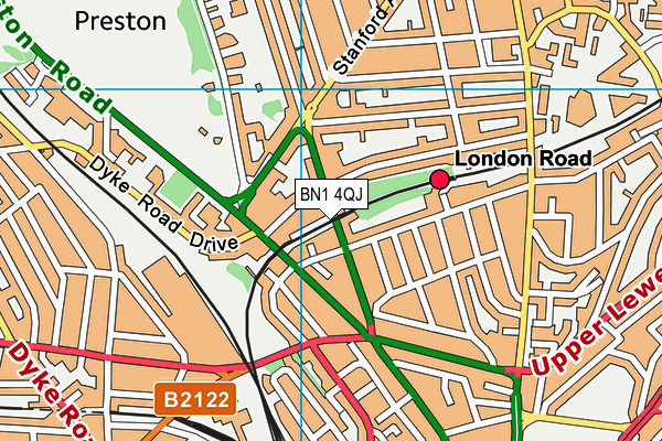 BN1 4QJ map - OS VectorMap District (Ordnance Survey) BN1 4QJ map - OS VectorMap District (Ordnance Survey)