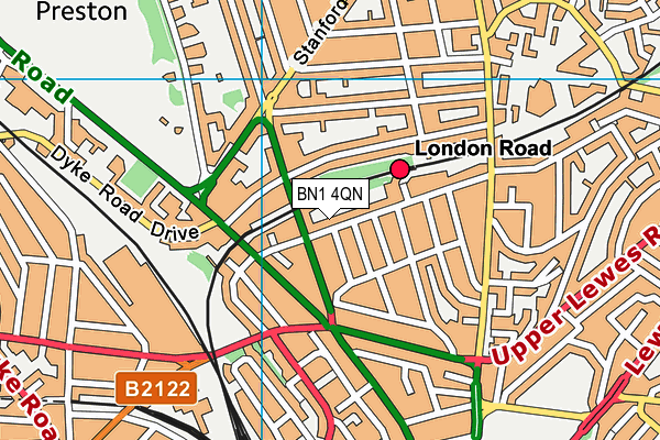BN1 4QN map - OS VectorMap District (Ordnance Survey) BN1 4QN map - OS VectorMap District (Ordnance Survey)