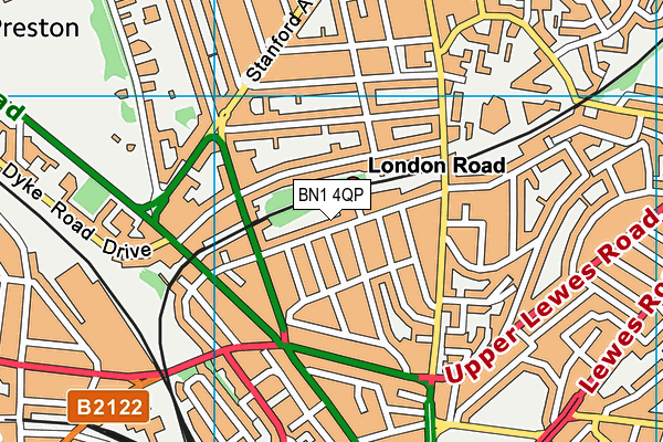 BN1 4QP map - OS VectorMap District (Ordnance Survey) BN1 4QP map - OS VectorMap District (Ordnance Survey)